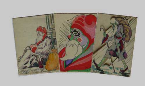 Menus de Noel. 1952, 1953, et 1954.