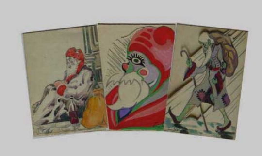 Gaston SUISSE (1896-1988) - Menus de Noel. 1952, 1953, et 1954.