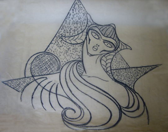 Gaston SUISSE (1896-1988) - Projet de costume pour "Shéhérazade"