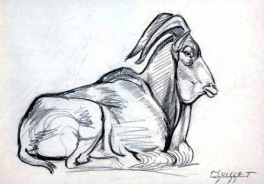 Gaston SUISSE (1896-1988) - Zébu.
