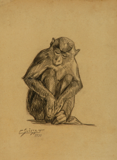 Gaston SUISSE (1896-1988) - Chimpanzé. 1930.