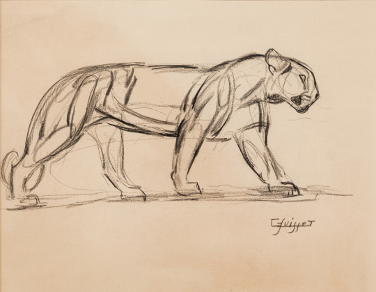 Gaston SUISSE (1896-1988) - Panthère marchant.