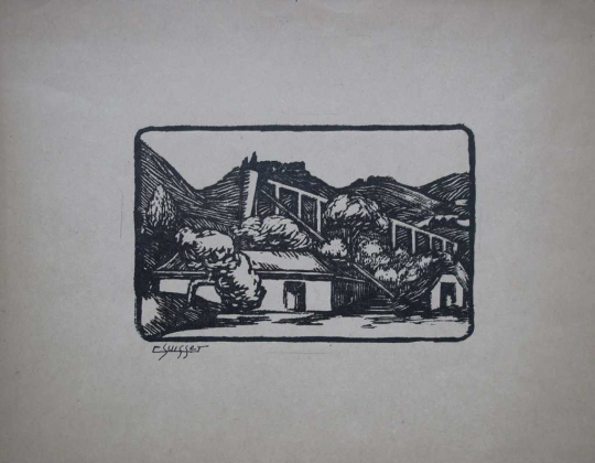 Gaston SUISSE (1896-1988) - Moulin de Domokos.