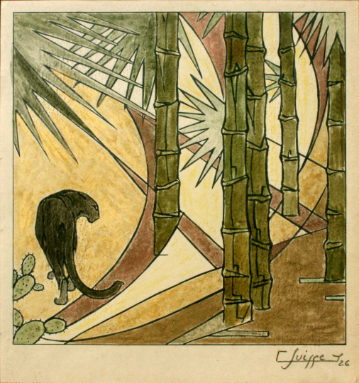 Gaston SUISSE (1896-1988) - Panthère noire. 1926.