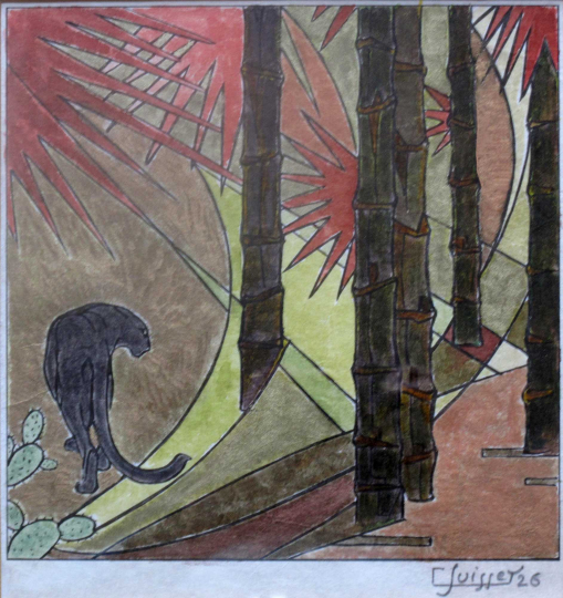Gaston SUISSE (1896-1988) - Panthère noire. 1926.