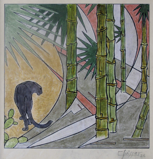 Gaston SUISSE (1896-1988) - Panthère noire. 1926.