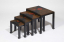 Gaston SUISSE (1896-1988) - Suite de quatre tables gigognes en laque noire, circa 1923.