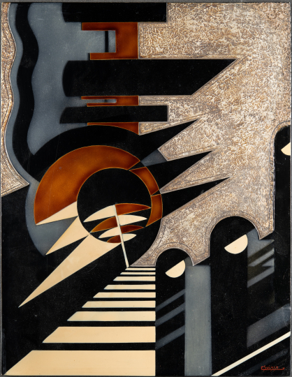 Gaston SUISSE (1896-1988) - Ecran de table. Vers 1925.