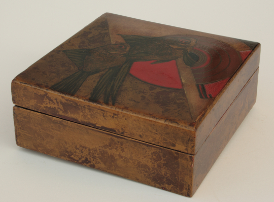 Gaston SUISSE (1896-1988) - Coffret poissons. Vers 1930.