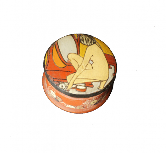 Gaston SUISSE (1896-1988) - Poudrier en laque. Vers 1924.