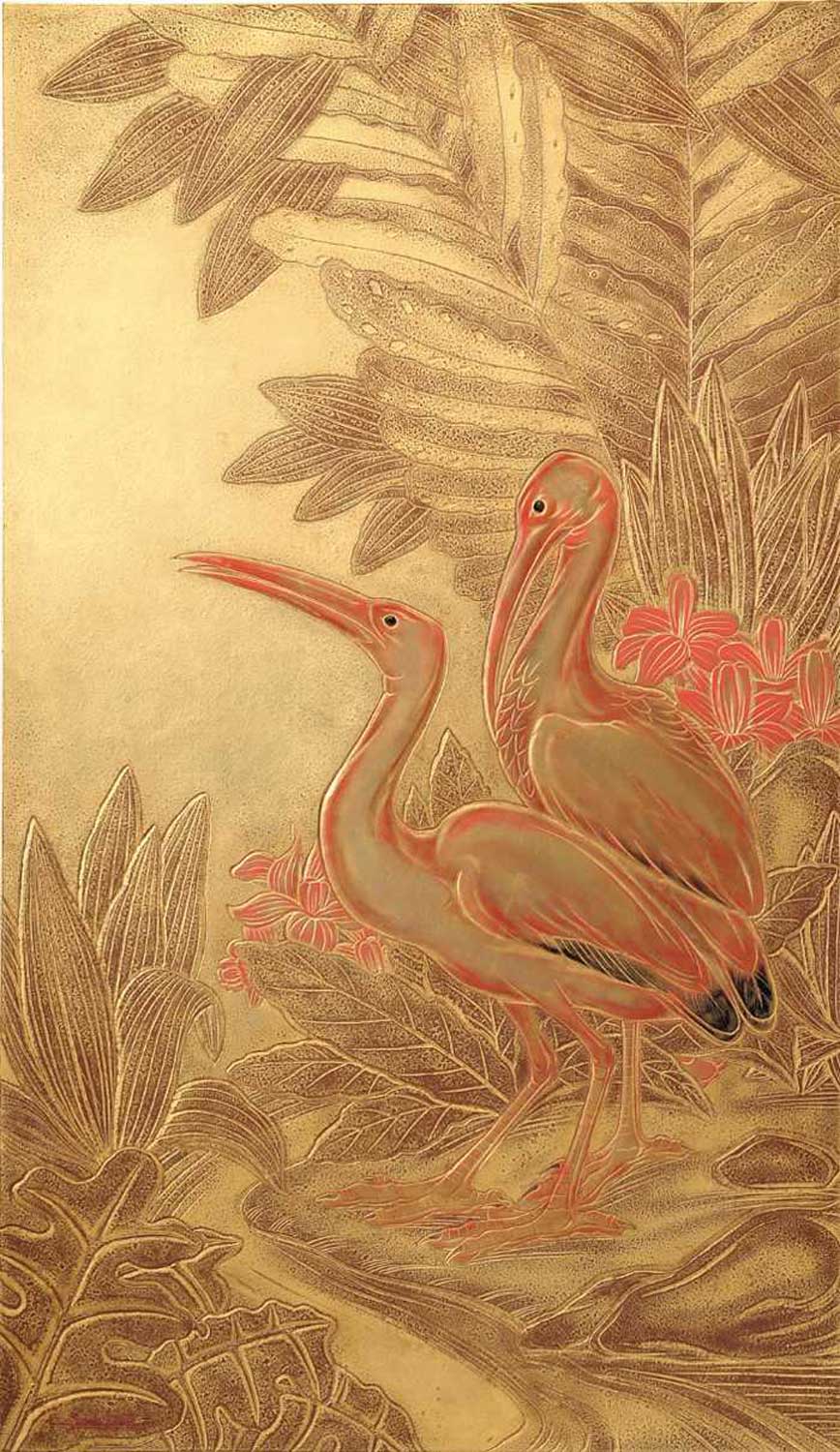 Les ibis. Vers 1930.