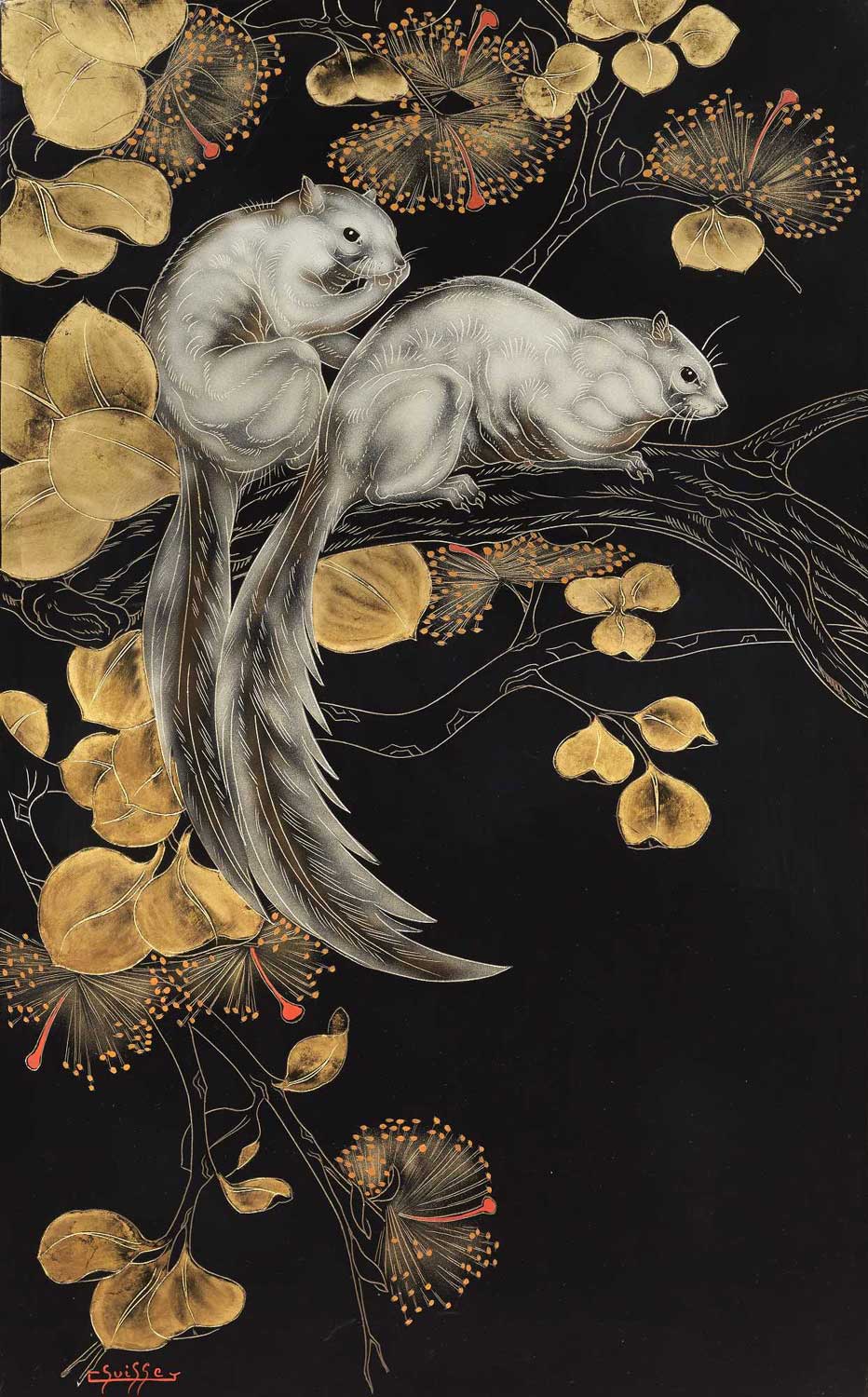 Écureuils de Malaisie, circa 1938.