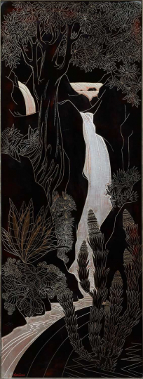 Gaston SUISSE (1896-1988) - Cascade, vers 1930.