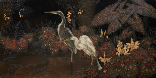 Gaston SUISSE (1896-1988) - Aigrettes. Vers 1938.