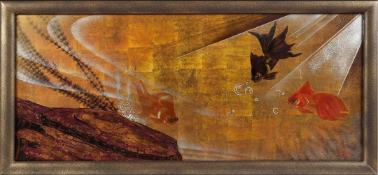 Gaston SUISSE (1896-1988) - Poissons Japonais, vers 1925.