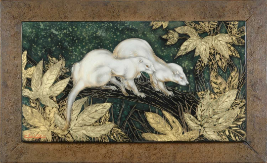 Gaston SUISSE (1896-1988) - Furets dans les feuillages. Vers 1935.