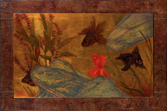 Gaston SUISSE (1896-1988) - Poissons Japonais. 1946.