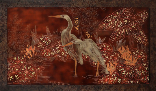 Gaston SUISSE (1896-1988) - Deux aigrettes.