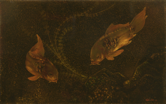 Gaston SUISSE (1896-1988) - Carpes cuir, vers 1924.