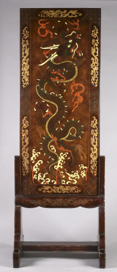 Gaston SUISSE (1896-1988) - Écran au dragon, vers 1950.