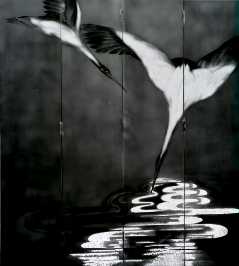 Gaston SUISSE (1896-1988) - Les cigognes. Vers 1930.