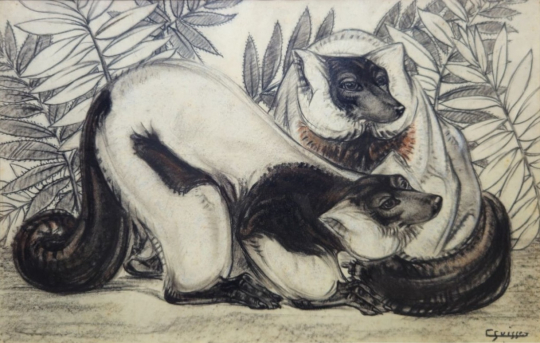 Gaston SUISSE (1896-1988) - Couple de Makis. 