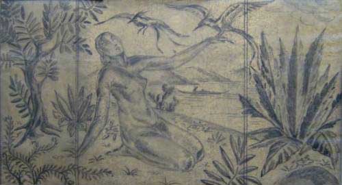 Crayon et fusain sur papier. Vers 1925.