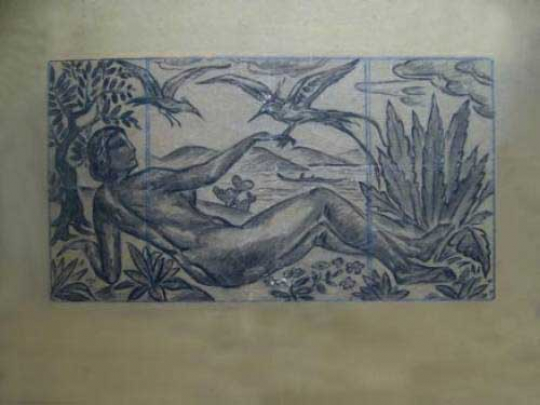 Gaston SUISSE (1896-1988) - Crayon sur papier. Vers 1925.