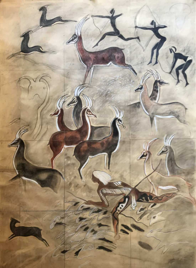 Gaston SUISSE (1896-1988) - Maquette pour le projet Tassili