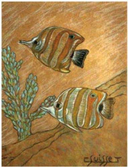 Gaston SUISSE (1896-1988) - Poissons exotiques