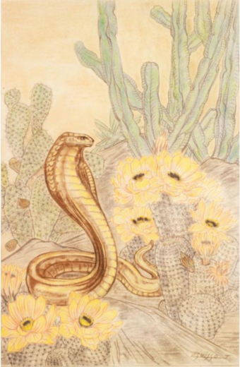 Vente par "tajan SVV" du 16/05/2017 - Naja dressé (lot n°106)