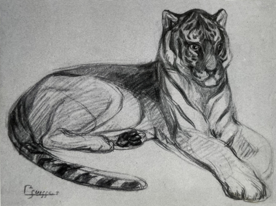 Gaston SUISSE (1896-1988) - Tigre couché