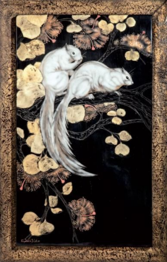 Vente par "Teissier et Sarrou SVV" du 30/11/2012 - Écureuils de Malaisie dans les Ormes (lot n°168)