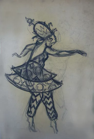 Gaston SUISSE (1896-1988) - Projet de costume pour "Shéhérazade" (1)