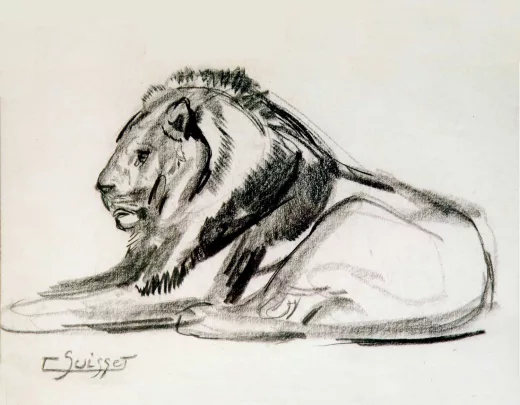 Vente par "Aguttes SVV" du 27/11/2003 - Lion couché, Circa 1925. (lot n°58)