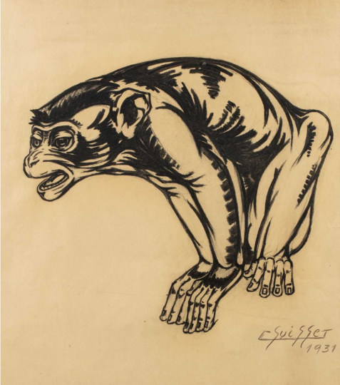 Gaston SUISSE (1896-1988) - Macaque