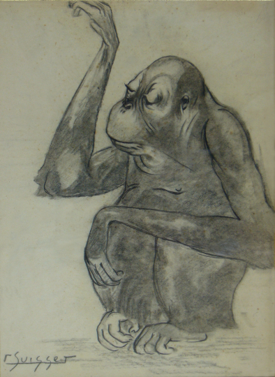 Gaston SUISSE (1896-1988) - Jeune gorille.