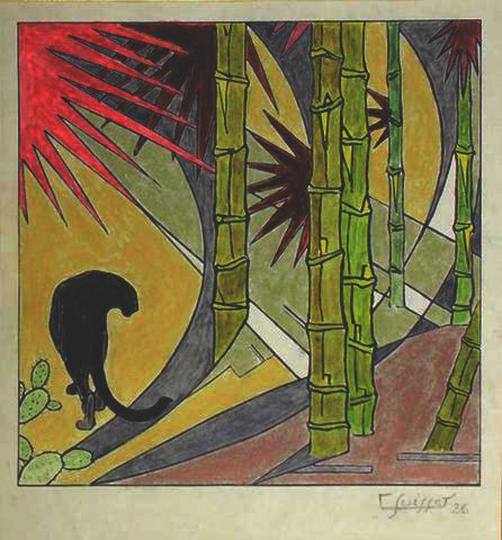 Gaston SUISSE (1896-1988) - Panthère noire. 1926.