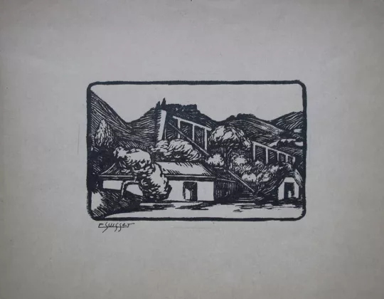 Gaston SUISSE (1896-1988) - Moulin de Domokos.