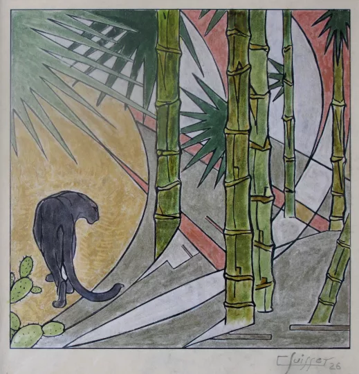 Gaston SUISSE (1896-1988) - Panthère noire. 1926. (4)