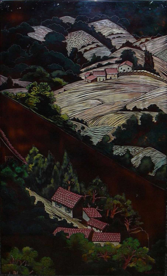 Gaston SUISSE (1896-1988) - Vallée de la Sioule. Vers 1940.