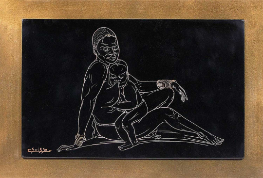 Gaston SUISSE (1896-1988) - Maternité noire.