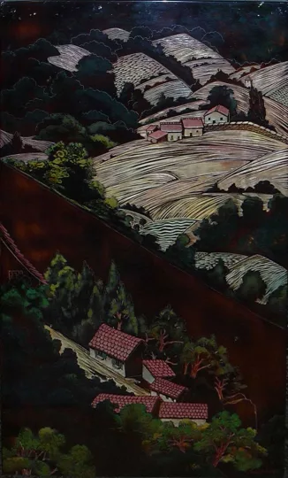 Gaston SUISSE (1896-1988) - Vallée de la Sioule. Vers 1942.