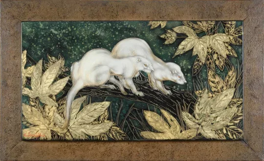 Gaston SUISSE (1896-1988) - Furets dans les feuillages. Vers 1935.