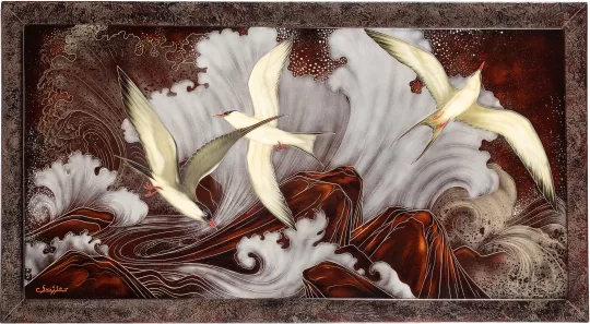 Gaston SUISSE (1896-1988) - Hirondelles de mer dans la tempête. C 1938.