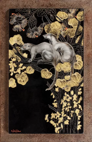 Gaston SUISSE (1896-1988) - Furets dans un arbre de Judée, vers 1942