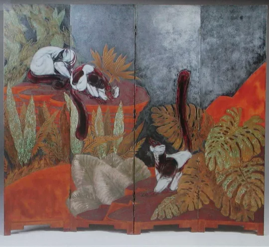 Gaston SUISSE (1896-1988) - Paravent Makis, vers 1935.