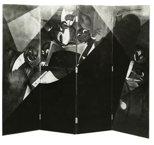 Gaston SUISSE (1896-1988) - Paravent Jazz, 1929.