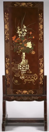 Gaston SUISSE (1896-1988) - Écran aux vases, vers 1950.