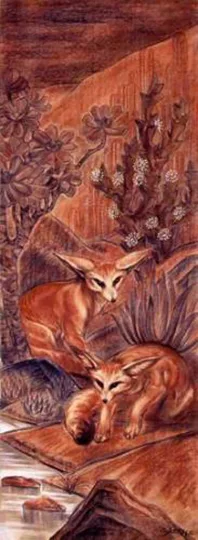 Gaston SUISSE (1896-1988) - Fennecs. Vers 1926.